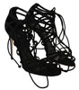 Dolce & Gabbana Black Suede Strap Stilettos Sandals