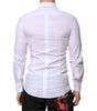 Dolce & Gabbana White Cotton GOLD Long Sleeves Dress Shirt