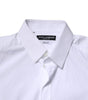 Dolce & Gabbana White Cotton GOLD Long Sleeves Dress Shirt