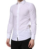 Dolce & Gabbana White Cotton MARTINI Long Sleeve Dress Shirt