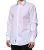 Dolce & Gabbana White Cotton GOLD Long Sleeves Dress Shirt