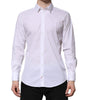 Dolce & Gabbana White Cotton MARTINI Long Sleeve Dress Shirt