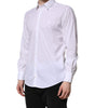 Dolce & Gabbana White Cotton MARTINI Long Sleeve Dress Shirt
