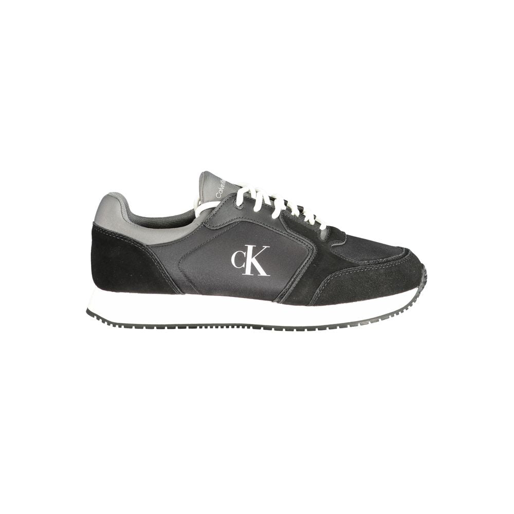 Baskets Calvin Klein en cuir noir pour homme