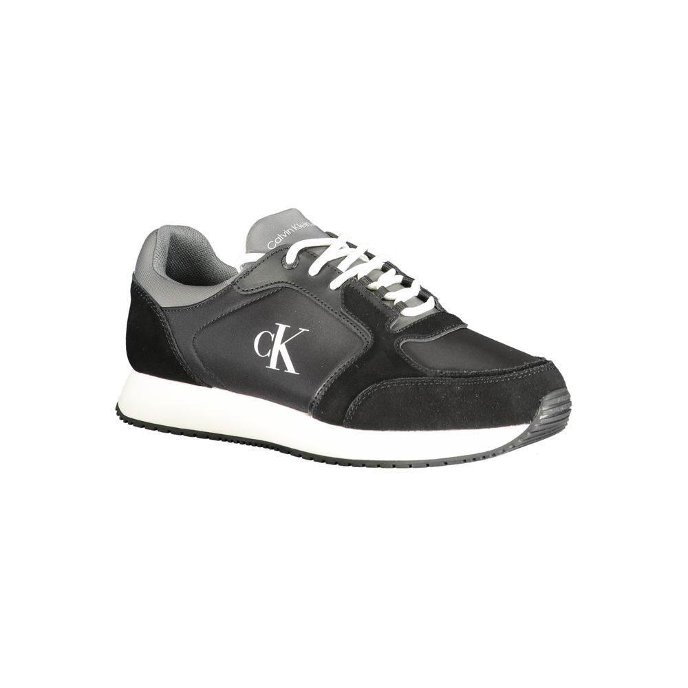 Baskets Calvin Klein en cuir noir pour homme