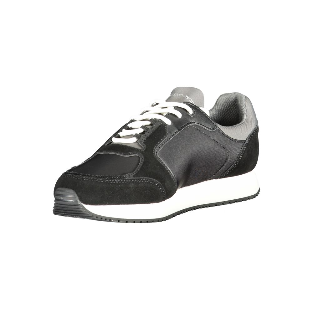 Baskets Calvin Klein en cuir noir pour homme