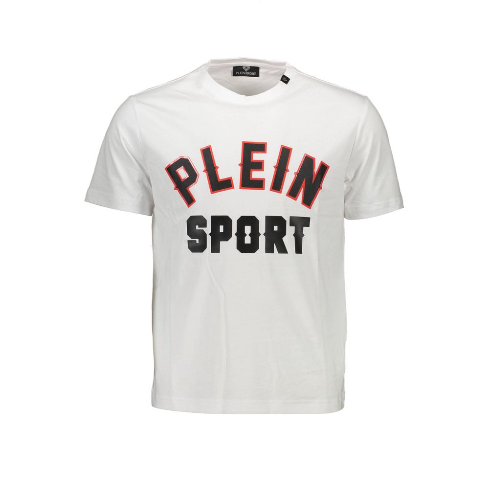 T-shirt homme en coton blanc Plein Sport