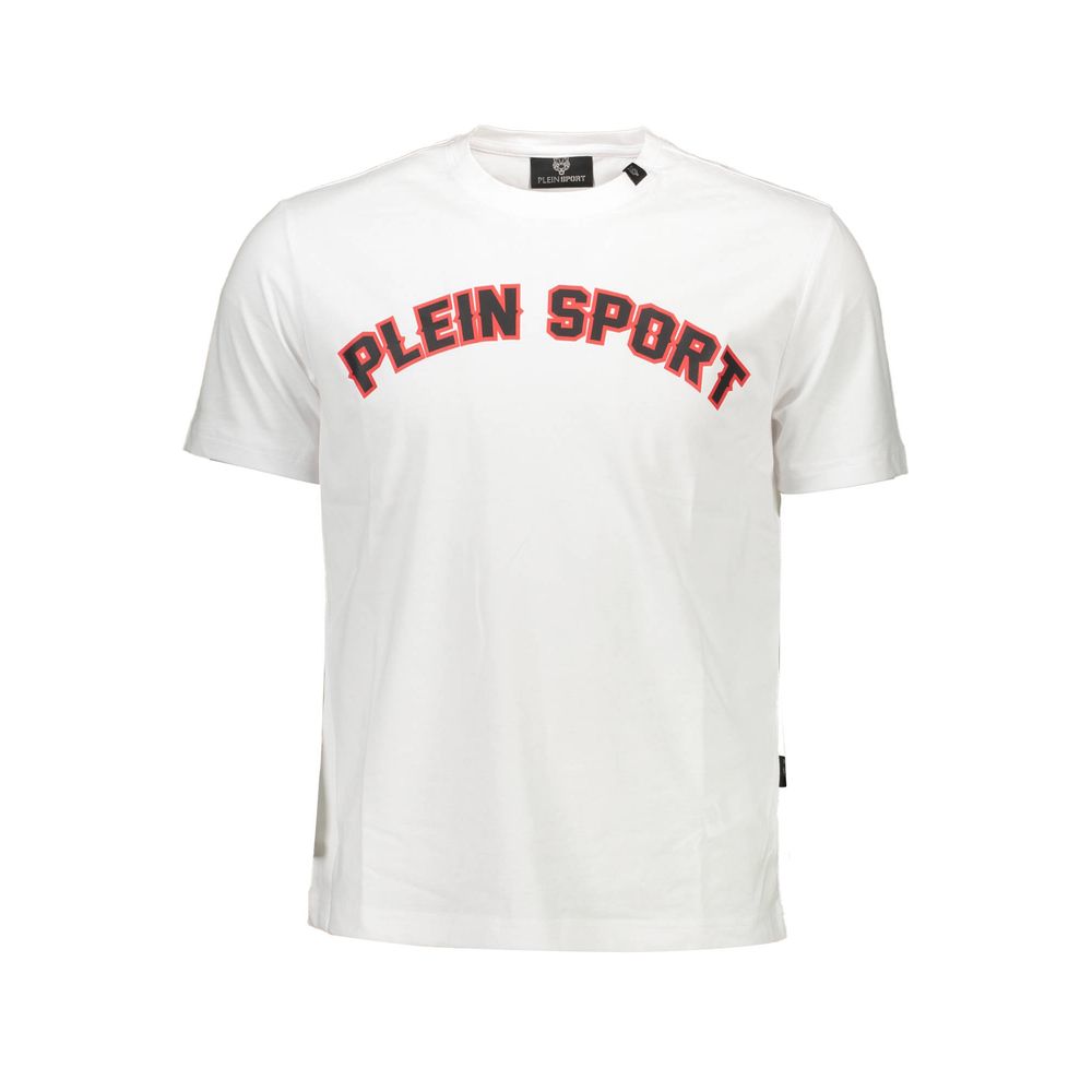 T-shirt homme en coton blanc Plein Sport