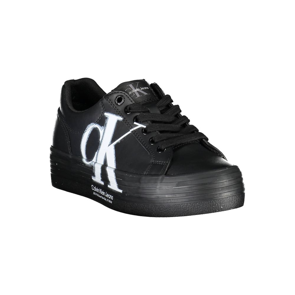 Baskets Calvin Klein en cuir noir pour femme