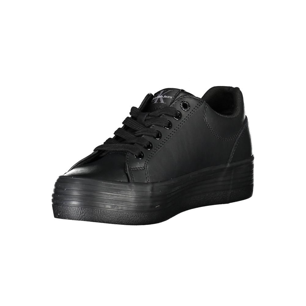Baskets Calvin Klein en cuir noir pour femme