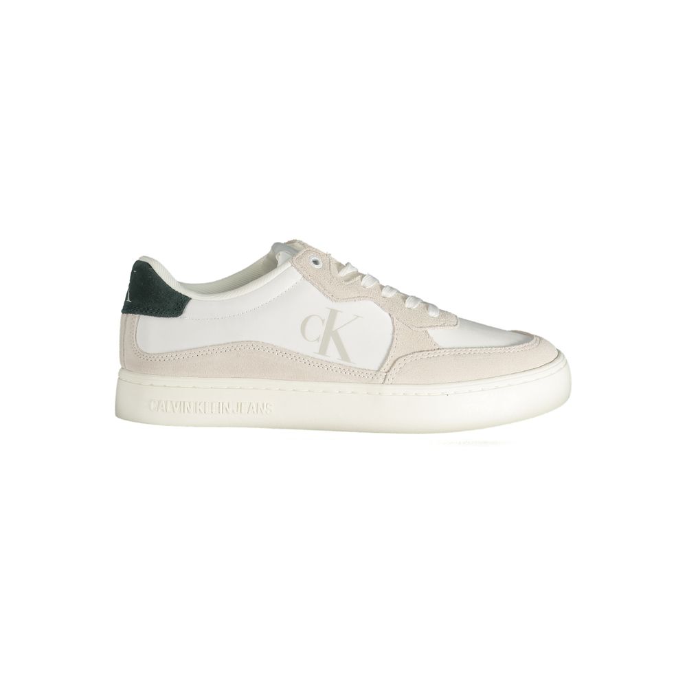 Baskets Calvin Klein en cuir blanc pour homme