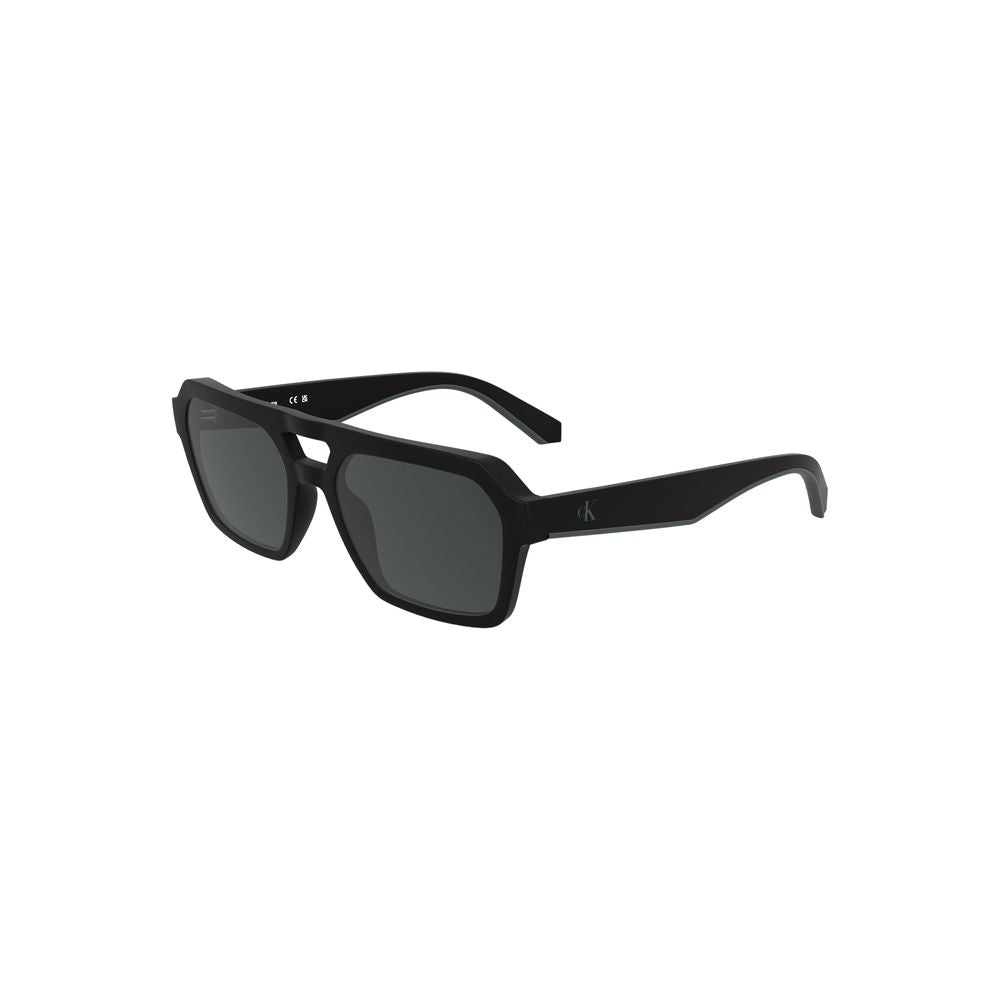 Lunettes de soleil Calvin Klein noires en tissu biosourcé