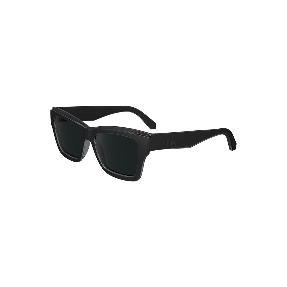 Lunettes de soleil Calvin Klein noires en tissu biosourcé