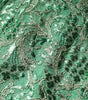 Robe fourreau mi-longue en coton vert à fleurs et dentelle Dolce & Gabbana