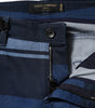 Dolce & Gabbana Blue Striped Cotton Stretch Denim Jeans