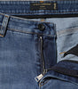 Dolce & Gabbana Blue Tattered Cotton Low Waist Denim Jeans