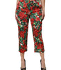 Dolce & Gabbana Multicolor Floral Print Cropped Pants