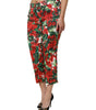 Dolce & Gabbana Multicolor Floral Print Cropped Pants