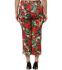 Dolce & Gabbana Multicolor Floral Print Cropped Pants