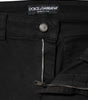 Dolce & Gabbana Black Cotton Mid Waist Denim Jeans