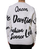 Dolce &amp; Gabbana White Wool Knit Crew Neck Pullover Sweater