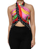 Dolce & Gabbana Multicolor Halter Party Evening Cropped Top