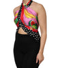 Dolce & Gabbana Multicolor Halter Party Evening Cropped Top