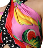 Dolce & Gabbana Multicolor Halter Party Evening Cropped Top