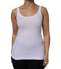 Dolce & Gabbana White Cotton Round Neck Sleeveless Tank Top