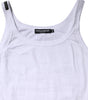 Dolce & Gabbana White Cotton Round Neck Sleeveless Tank Top