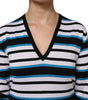 Dolce & Gabbana Multicolor Stripes Long Sleeves V-neck Top