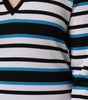 Dolce & Gabbana Multicolor Stripes Long Sleeves V-neck Top