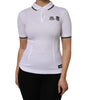Dolce & Gabbana White Cotton Short Sleeves Collared Polo Top