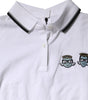 Dolce & Gabbana White Cotton Short Sleeves Collared Polo Top