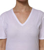 Dolce & Gabbana White Cotton Short Sleeves V-Neck Top T-shirt