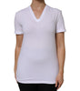 Dolce & Gabbana White Cotton Short Sleeves V-Neck Top T-shirt