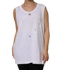 Dolce & Gabbana White Cotton Sleeveless Round Neck Tank Top