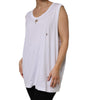 Dolce & Gabbana White Cotton Sleeveless Round Neck Tank Top