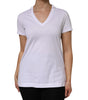 Dolce & Gabbana White Cotton Short Sleeve V-Neck Top T-shirt