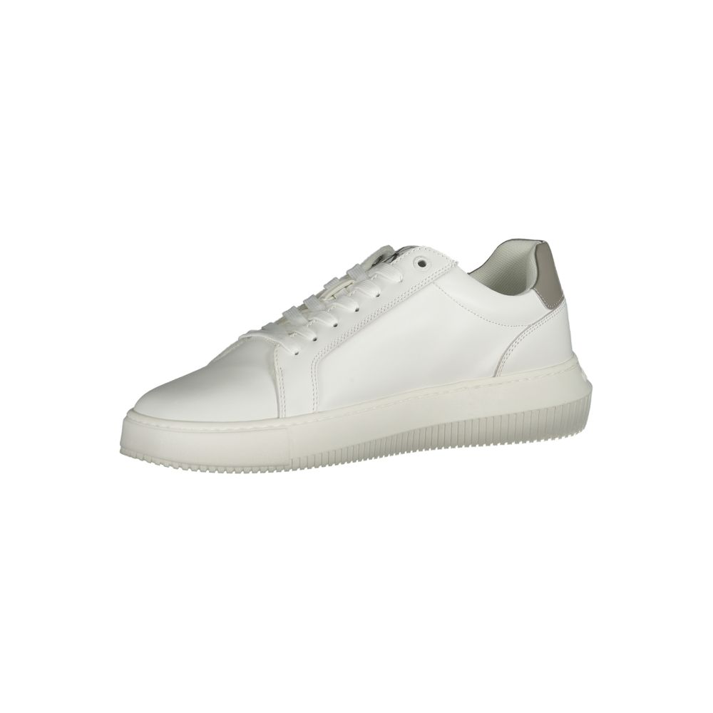 Baskets Calvin Klein en cuir blanc pour homme