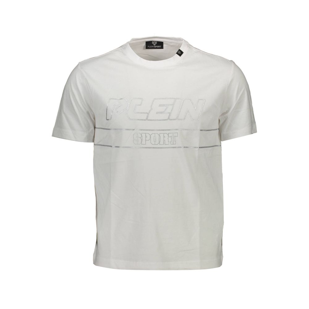 T-shirt homme en coton blanc Plein Sport