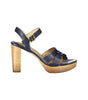 Sandale en cuir bleu Ralph Lauren