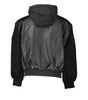Calvin Klein Sleek Black Hooded Jacket with Contrasting Details