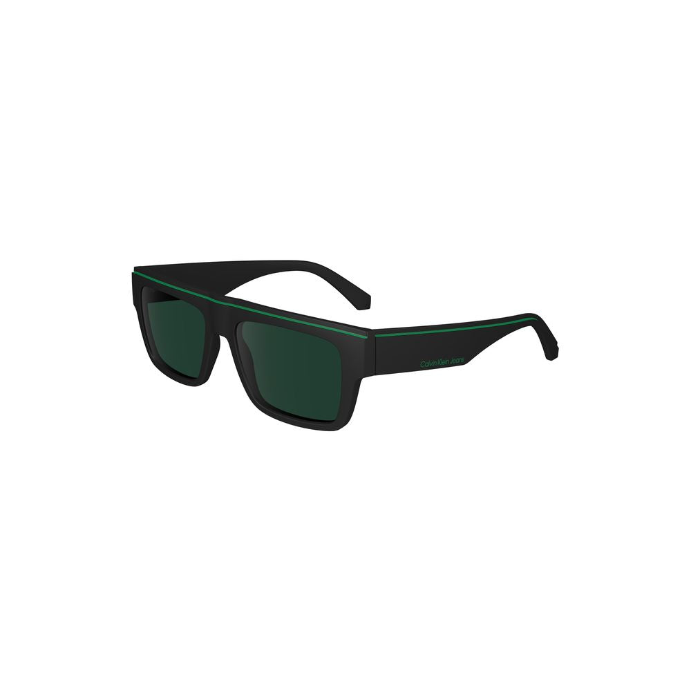 Lunettes de soleil en plastique noir Calvin Klein