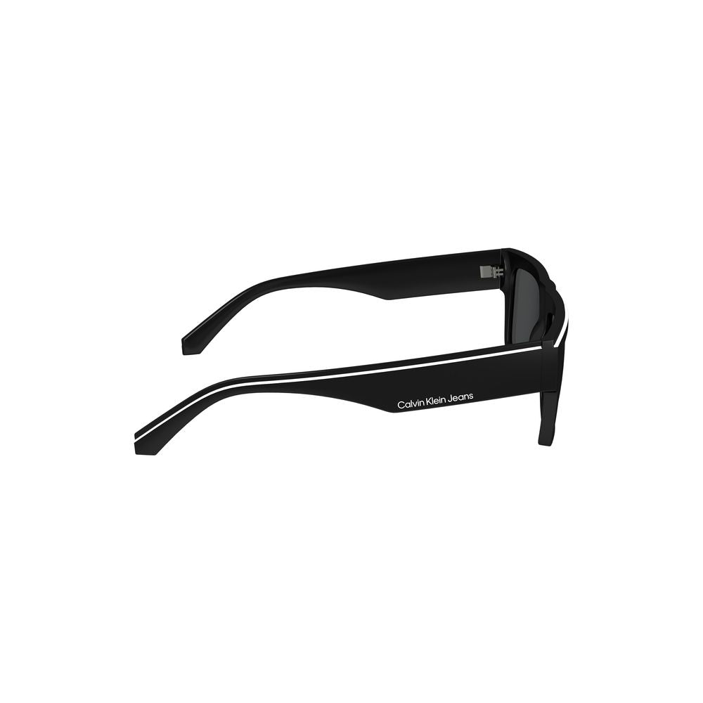 Lunettes de soleil en plastique noir Calvin Klein