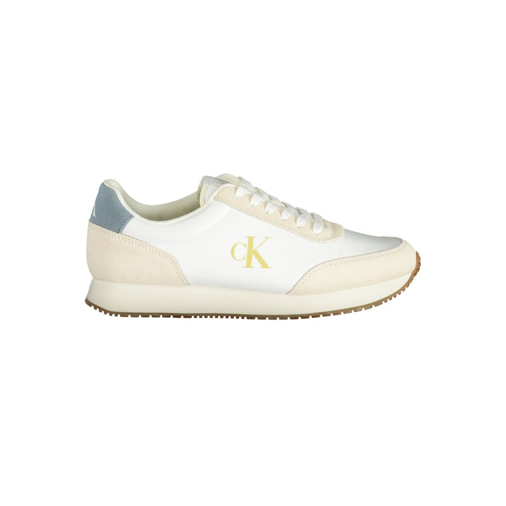 Baskets Calvin Klein blanches en polyester pour homme