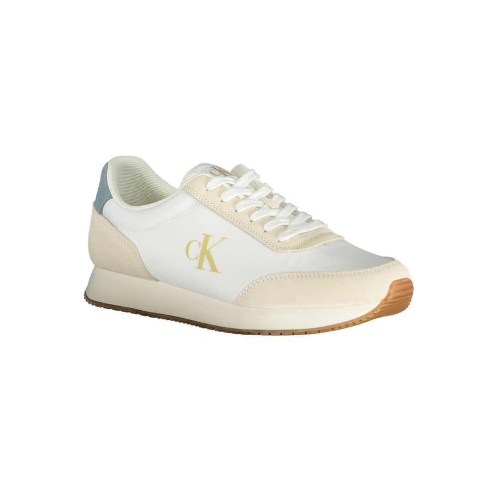 Baskets Calvin Klein blanches en polyester pour homme