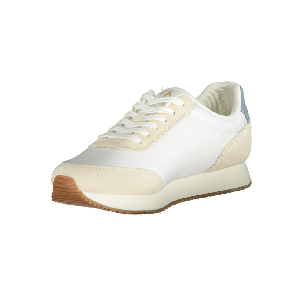 Baskets Calvin Klein blanches en polyester pour homme