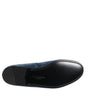 Dolce & Gabbana Blue Velvet DG Logo Loafers Formal Shoes