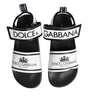 Dolce & Gabbana Black White DG Logo Slides Sandals Shoes